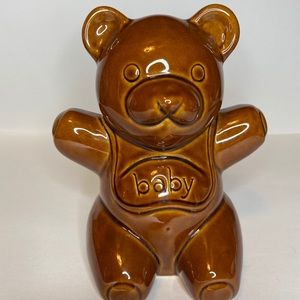 Vintage aramis baby teddy bear coin bank